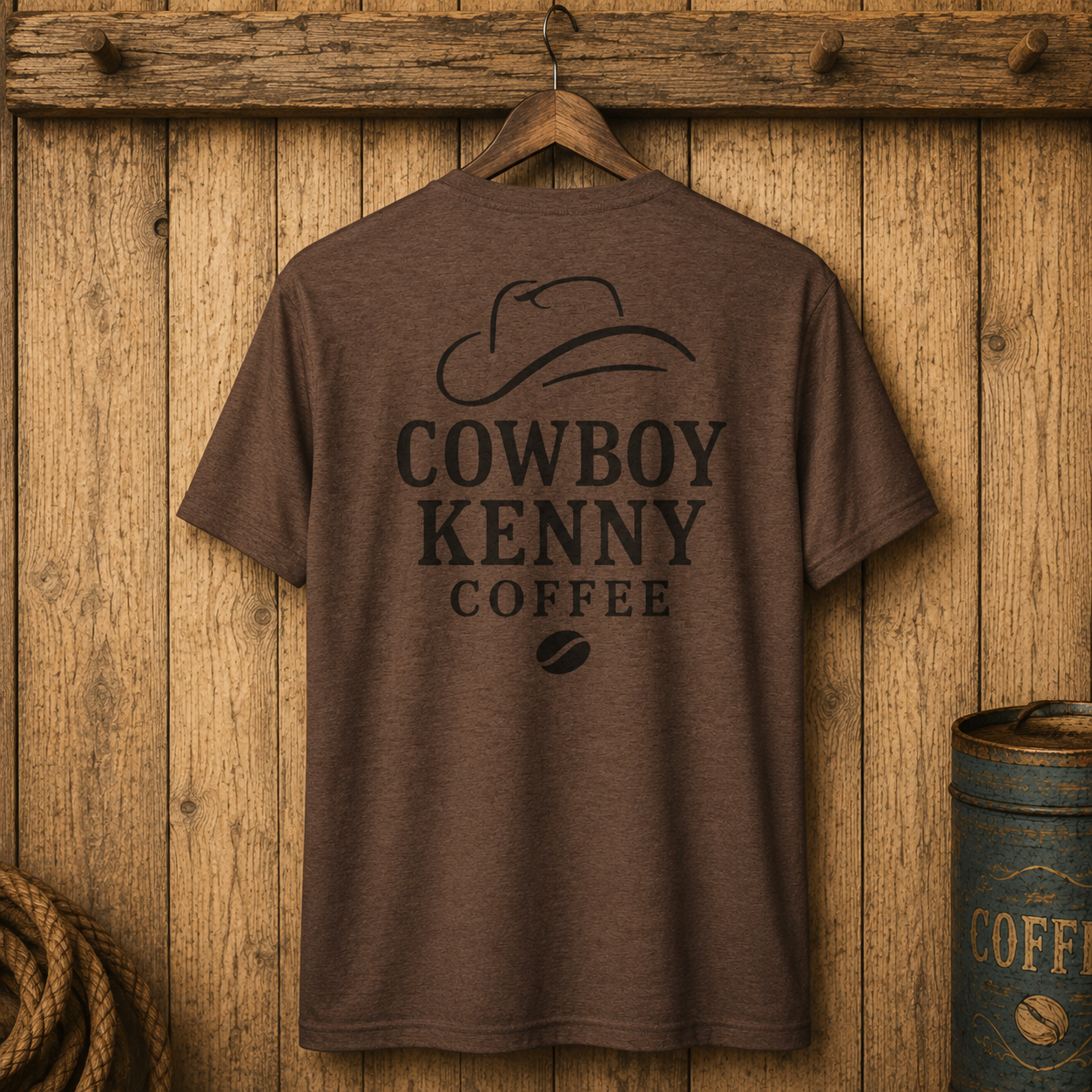 Cowboy Kenny Coffee Brown Tri-Blend T-Shirt