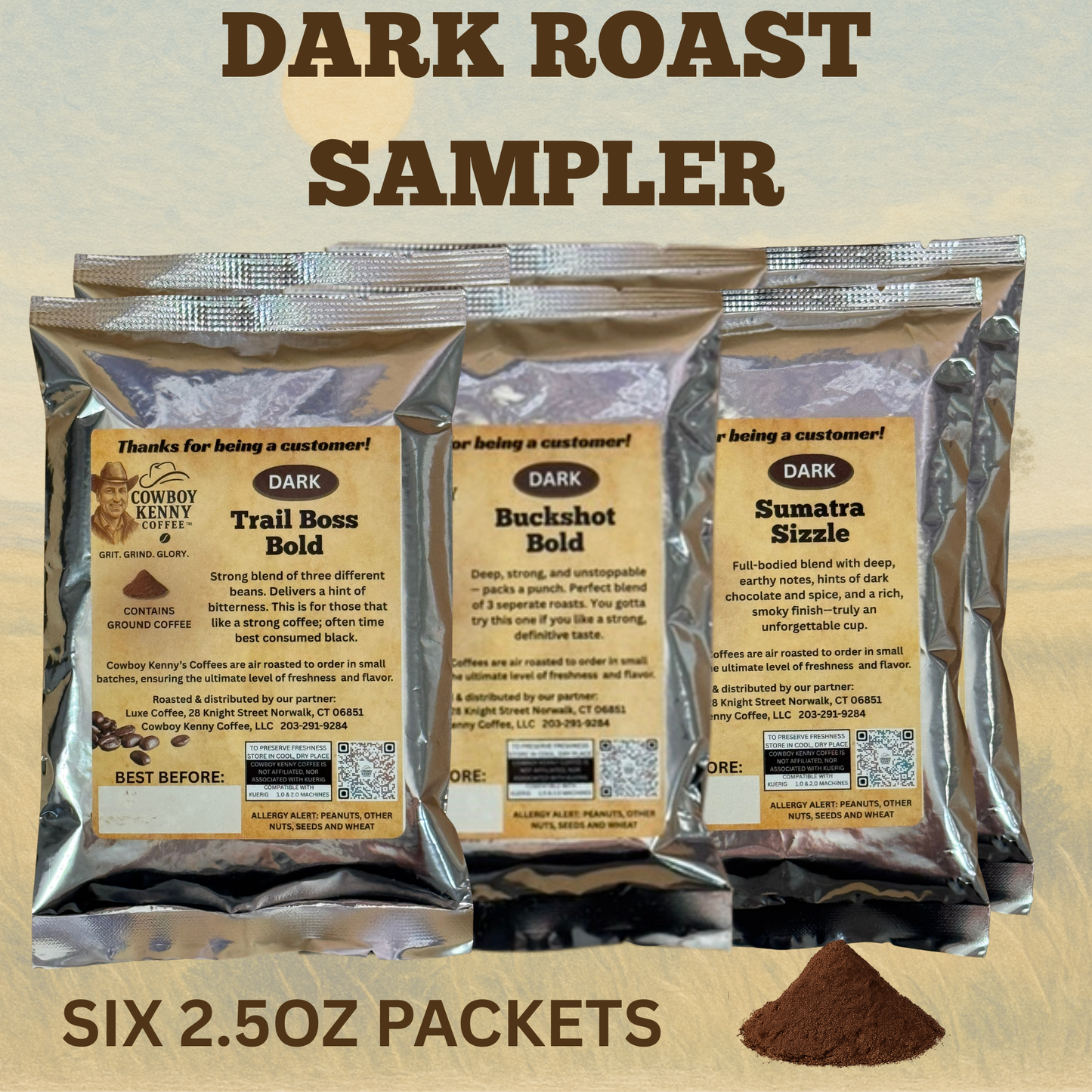 2.5oz Dark Roast Sampler