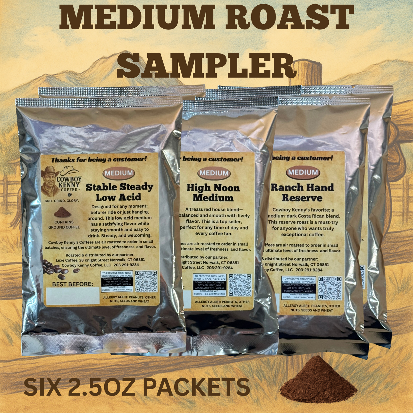 2.5oz Medium Roast Sampler
