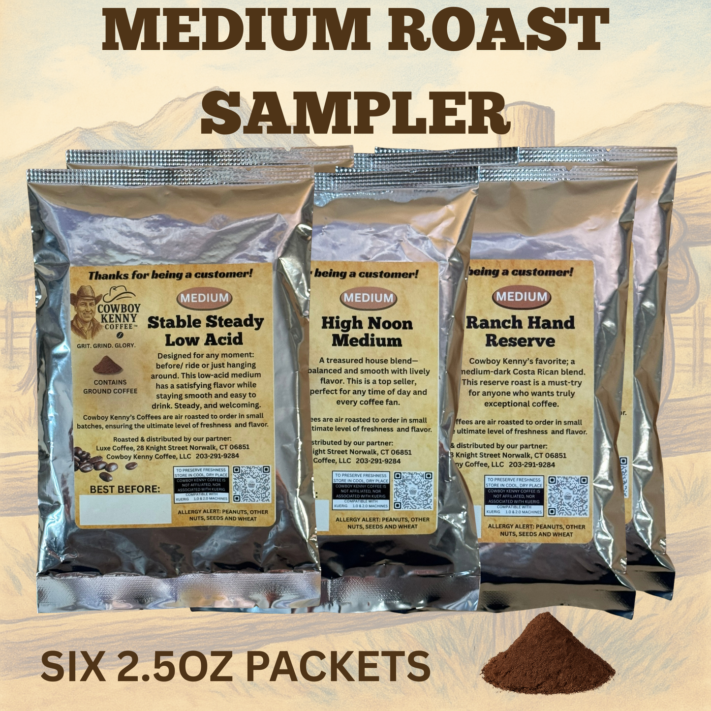 2.5oz Medium Roast Sampler
